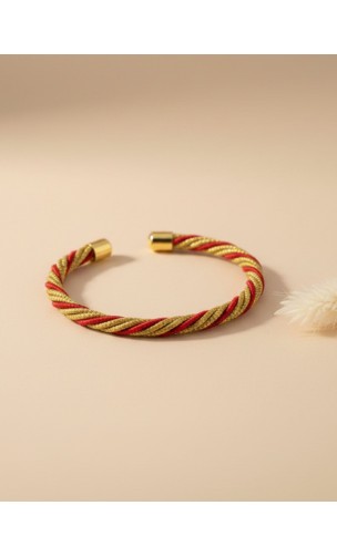 Brazalete de oro vegetal –  LA HABANA – ROJO – Biojoya Capim dourado – Sloweco