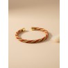 Brazalete de oro vegetal –  LA HAB – ROJO – Biojoya Capim dourado - 5,5 x 4,5 cm – Sloweco