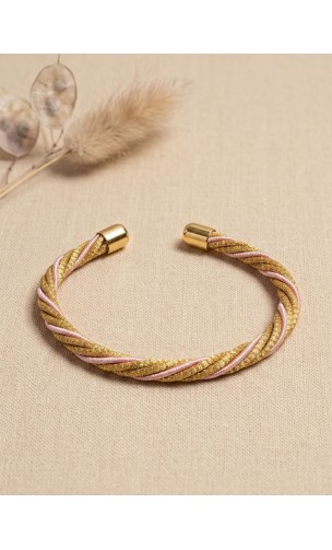 Jonc en or végétal – LA HABANA – ROSE – Biobijou Capim dourado – Sloweco