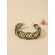 Brazalete de oro vegetal – YUCATAN VERDE – Biojoya Capim dourado - 6 x 5 cm – Sloweco