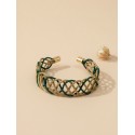 Jonc en or végétal – YUCATAN - VERT – Biobijou Capim dourado - 6 x 5 cm – Sloweco
