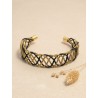 Brazalete de oro vegetal – YUCATAN NEGRO – Biojoya Capim dourado - 6 x 5 cm – Sloweco