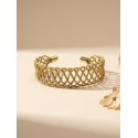 Jonc en or végétal – YUCATAN - DORÉ – Biobijou Capim dourado - 6 x 5 cm – Sloweco