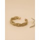 Brazalete de oro vegetal – PAPUA – DORADO – Biojoya Capim dourado -  6,5 x 5 cm – Sloweco