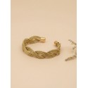 Jonc en or végétal – PAPUA - DORÉ – Biobijou Capim dourado -  6,5 x 5 cm  – Sloweco