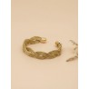 Brazalete de oro vegetal – PAPUA – DORADO – Biojoya Capim dourado -  6,5 x 5 cm – Sloweco