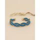 Brazalete de oro vegetal – PAPUA – Turquesa – Biojoya Capim dourado – Sloweco