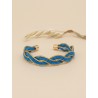 Brazalete de oro vegetal – PAPUA – Turquesa – Biojoya Capim dourado – Sloweco
