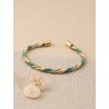 Brazalete de oro vegetal –  HAWAI – Oro, blanco & caribe – Biojoya Capim dourado – Sloweco