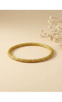 Brazalete de oro vegetal – ROMA – Biojoya Capim dourado - Diámetro 6,5 cm – Sloweco