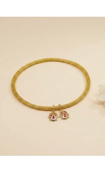 Brazalete de oro vegetal – MARIQUITA – Biojoya Capim dourado – Diámetro 6,5 cm - Sloweco