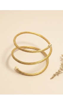 Brazalete de oro vegetal –  SAHARA – Biojoya Capim dourado – Diámetro 7 cm - Sloweco