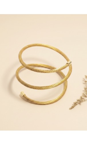 Brazalete de oro vegetal –  SAHARA – Biojoya Capim dourado – Sloweco