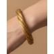 Brazalete de oro vegetal – TWIST  – Biojoya Capim dourado – Sloweco