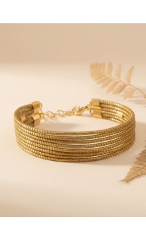Pulsera oro vegetal -BENAGIL – Biojoya Capim dourado – 6x5cm -  Sloweco