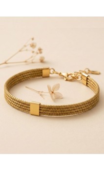 Pulsera de oro vegetal – TOKIO – Biojoya Capim dourado –  6x5cm - Sloweco