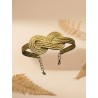 Pulsera de oro vegetal – IBIZA – DORADO - Biojoya Capim dourado -  6,5x5cm – Sloweco