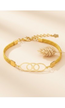 Pulsera de oro vegetal – MILÁN – Biojoya Capim dourado – 6x4,5cm - Sloweco