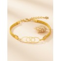 Bracelet en or végétal – MILAN – Biobijou Capim dourado – 6x4,5cm - Sloweco