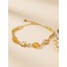 Bracelet en or végétal – NAMIBIE - ORANGE – Biobijou Capim dourado –  6x4,5cm - Sloweco