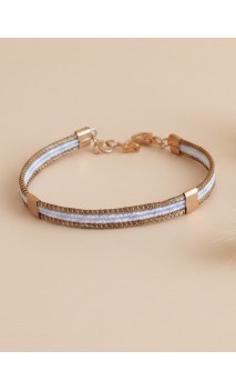 Pulsera semirrígida de oro vegetal – VINICUNCA - Blanca – Biojoya Capim dourado – 7x4,5 cm - Sloweco