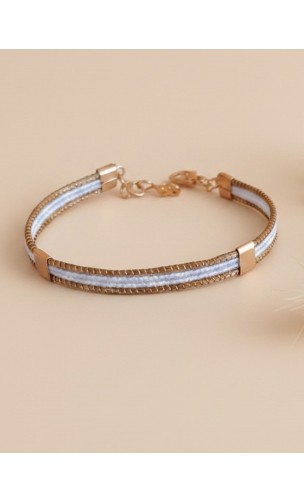 Bracelet semi-rigide en or végétal - VINICUNCA - Blanc - Biobijou Capim dourado – Sloweco