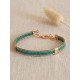 Bracelet semi-rigide en or végétal - VINICUNCA - Vert et bleu caraïbe - Biobijou Capim dourado – Sloweco