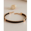 Pulsera semirrígida de oro vegetal – VINICUNCA - Negro – Biojoya Capim dourado – 7x4,5 cm -  Sloweco