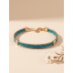 Bracelet semi-rigide en or végétal - VINICUNCA - Turquoise - Biobijou Capim dourado – Sloweco
