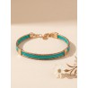 Pulsera semirrígida de oro vegetal – VINICUNCA - Azul caribe – Biojoya Capim dourado – Sloweco