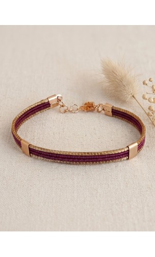 Bracelet semi-rigide en or végétal - VINICUNCA - Vin - Biobijou Capim dourado – Sloweco