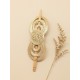 Barrette à cheveux Capim dourado – NÉNUPHAR – 13cm x 5,5cm – Sloweco