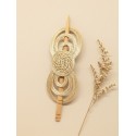 Pasador de pelo Capim dourado – NENUFAR- 13cm x 5,5cm – Sloweco