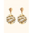 Pendientes oro vegetal – PARADISE - Blanco – Biojoya Capim dourado -  3x2cm – Sloweco