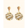 Boucles d'oreilles en or végétal – PARADISE - Blanc – Biobijou Capim dourado – Sloweco