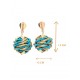 Pendientes oro vegetal – PARADISE - Vino – Biojoya Capim dourado – Sloweco