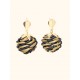 Boucles d'oreilles en or végétal – PARADISE - Noir – Biobijou Capim dourado – Sloweco