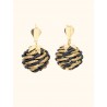 Boucles d'oreilles en or végétal – PARADISE - Noir – Biobijou Capim dourado – Sloweco