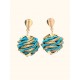 Boucles d'oreilles en or végétal – PARADISE - Caraïbe – Biobijou Capim dourado – Sloweco
