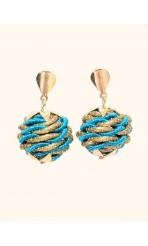 Boucles d'oreilles en or végétal – PARADISE - Émeraude – Biobijou Capim dourado –  3x2 cm - Sloweco