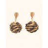 Pendientes oro vegetal – PARADISE - Marrón – Biojoya Capim dourado – Sloweco