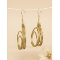 Boucles d'oreilles en or végétal – HOLLYWOOD – Biobijou Capim dourado – 6x3cm -  Sloweco