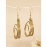 Pendientes oro vegetal – HOLLYWOOD – Biojoya Capim dourado – Sloweco