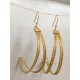 Pendientes oro vegetal – HOLLYWOOD – Biojoya Capim dourado – Sloweco