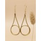 Boucles d'oreilles en or végétal – PRAGUE – Biobijou Capim dourado – Sloweco
