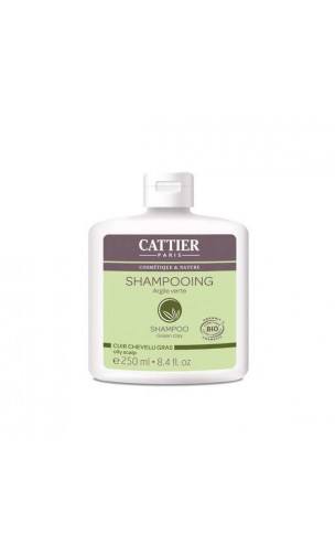 Champú ecológico con arcilla verde para cabello graso  - Cattier - 250 ml.