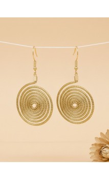 Pendientes oro vegetal – MIAMI – Biojoya Capim dourado – 6x3,5 cm - Sloweco