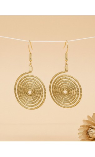 Boucles d'oreilles en or végétal – MIAMI – Biobijou Capim dourado – Sloweco