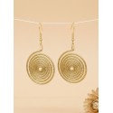 Pendientes oro vegetal – MIAMI – Biojoya Capim dourado – 6x3,5 cm - Sloweco