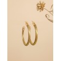 Pendientes oro vegetal – CARIBE – Biojoya Capim dourado – 5x4,5 cm - Sloweco
